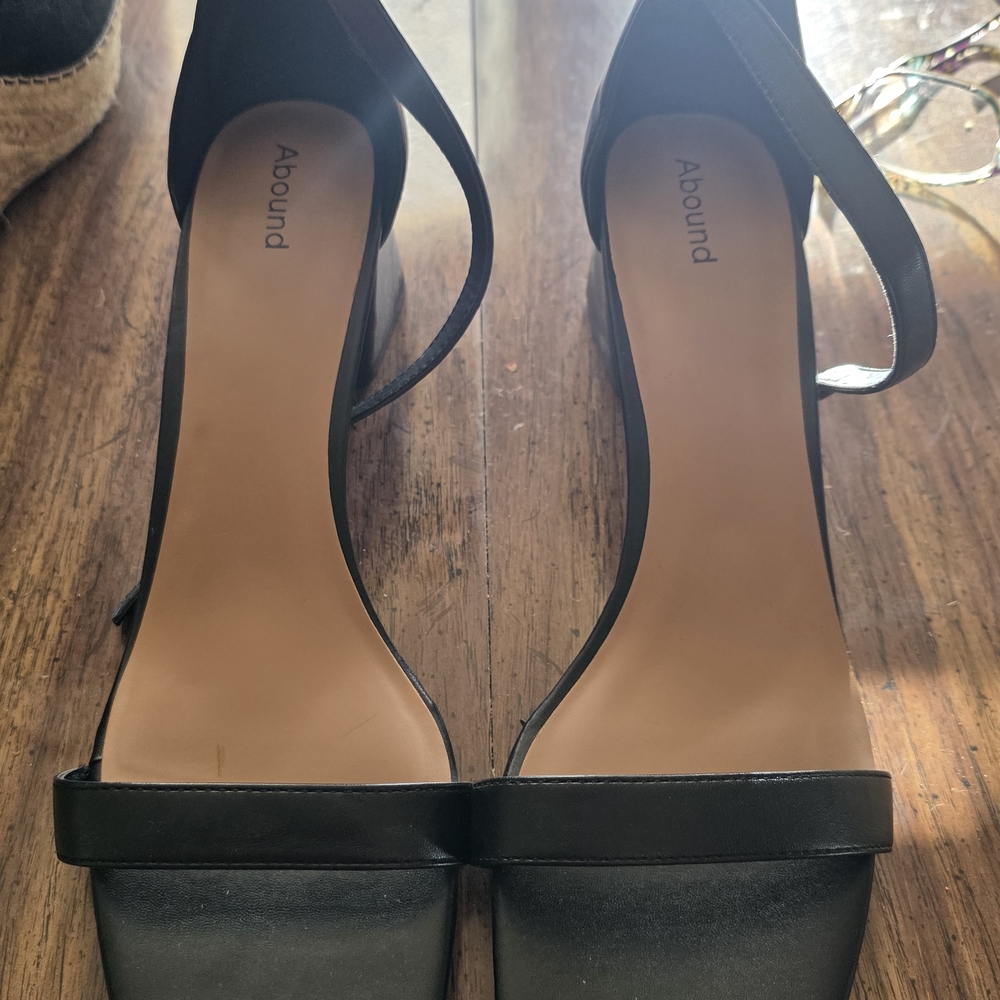 Abound Black Strappy Heels